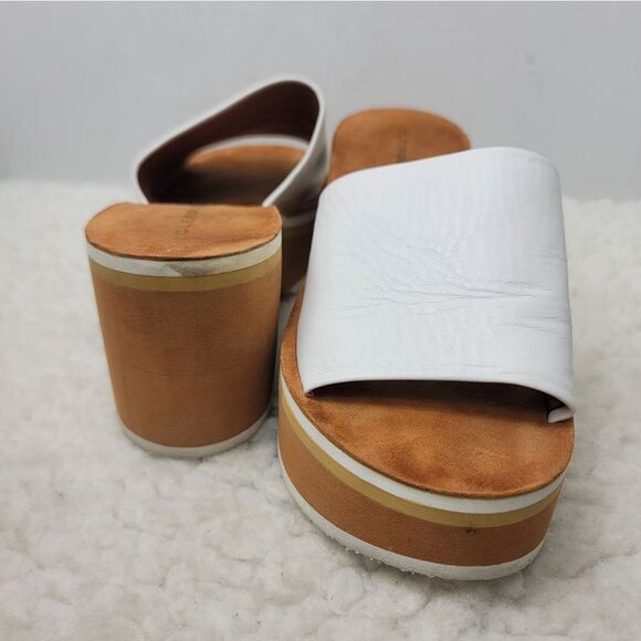 Clergerie Paris Clem Women's Platform Sandals Size 7.5 White Leather OpenToe - Picture 7 of 10